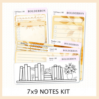 NOVEMBER 7x9 Notes Kit || 2025/2026 Planner Sticker Kit for Erin Condren Planners, Fall View Theme