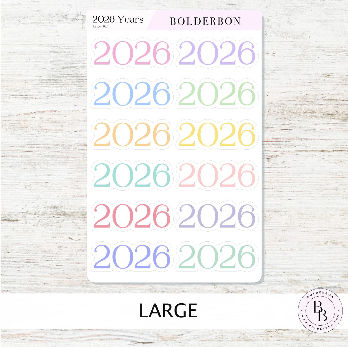 2026 PASTEL Year Stickers || Colorful Planner and Journal Setup