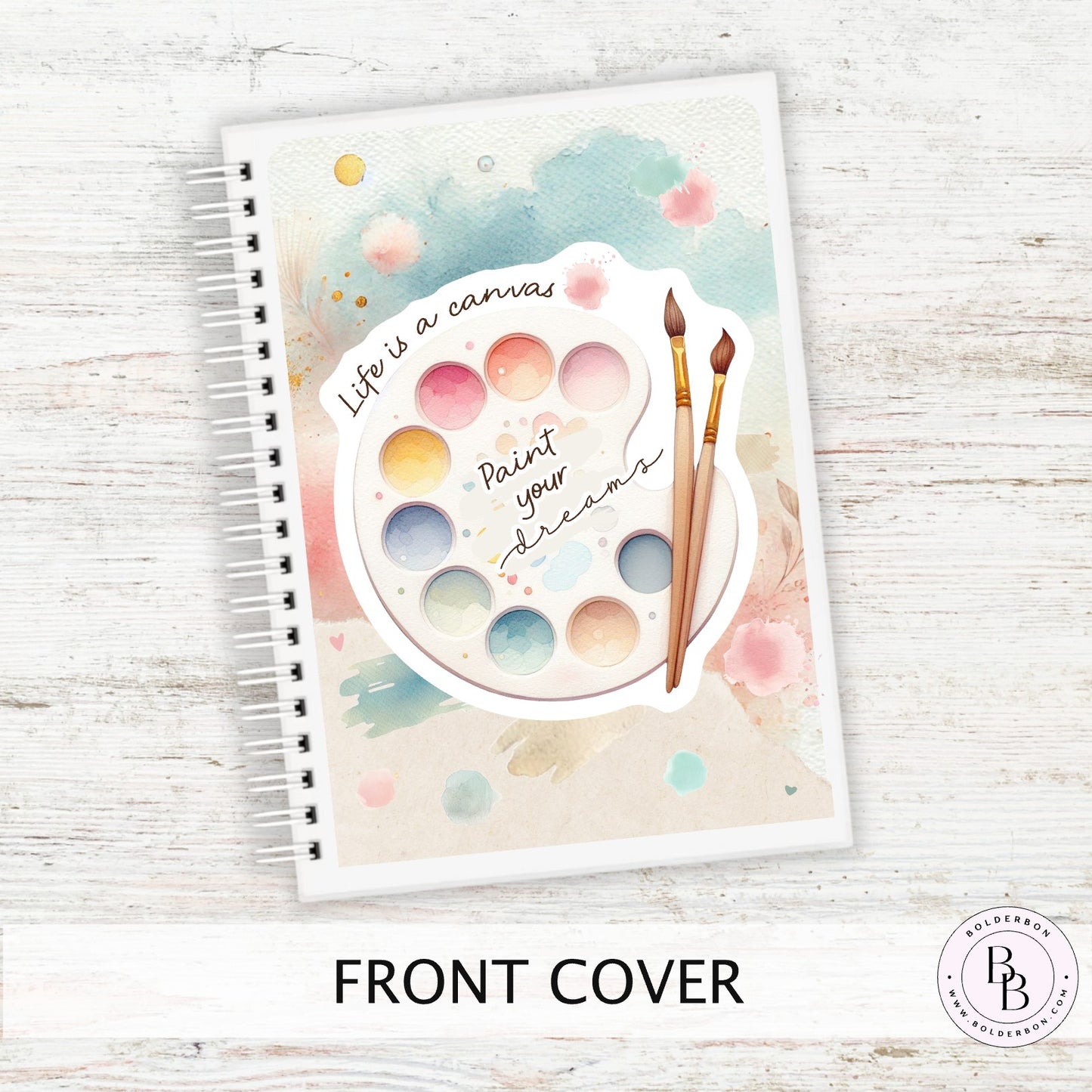 PAINT YOUR DREAMS Reusable Sticker Album || 5x7 Coil Bound Sticker Book, Perfect Gift for Art Lover