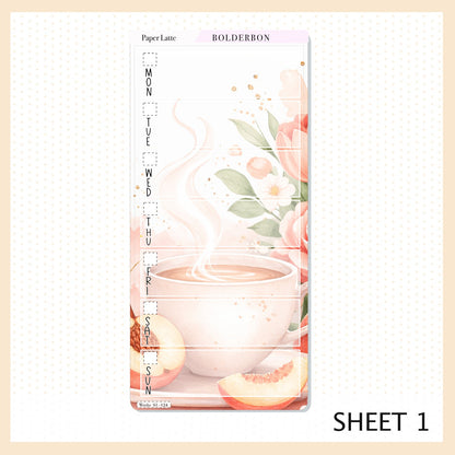 PEACH LATTE || Hobonichi Weeks Sticker Kit