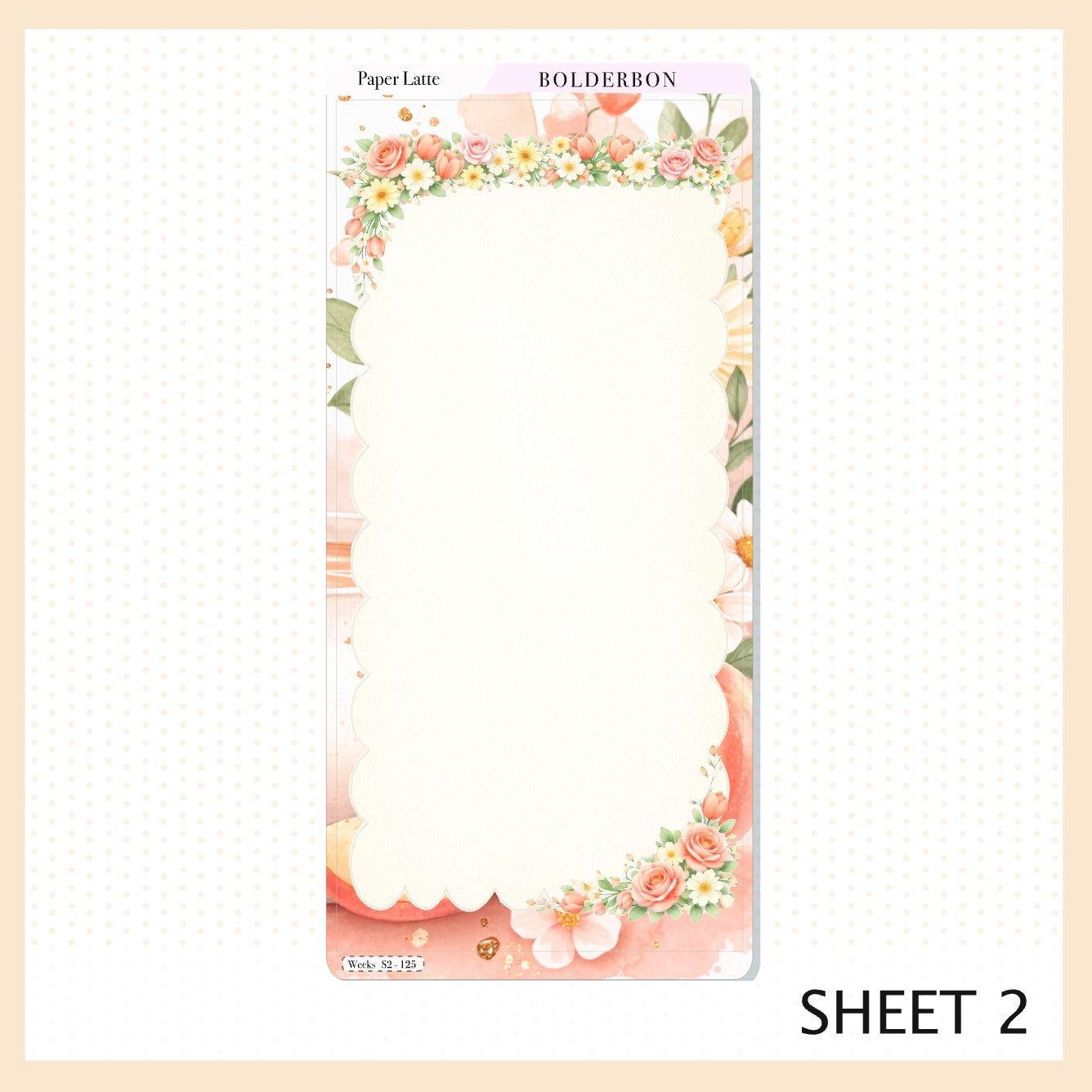 PEACH LATTE || Hobonichi Weeks Sticker Kit