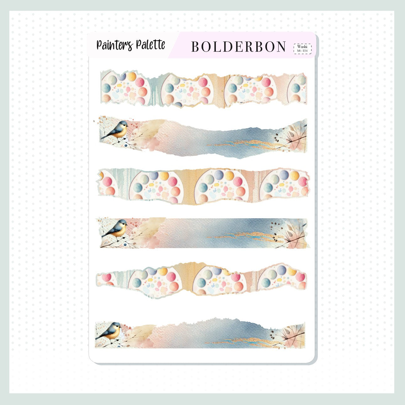 PAINTER'S PALETTE || Washi Journal Stickers