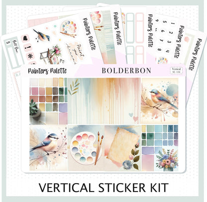 PAINTER'S PALETTE || 7x9 Vertical Planner Sticker Kit