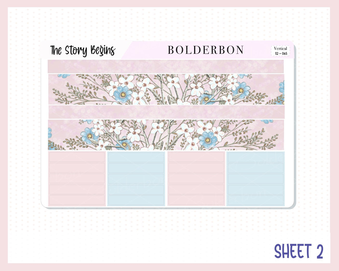 THE STORY BEGINS || 7x9 Vertical Planner Sticker Kit