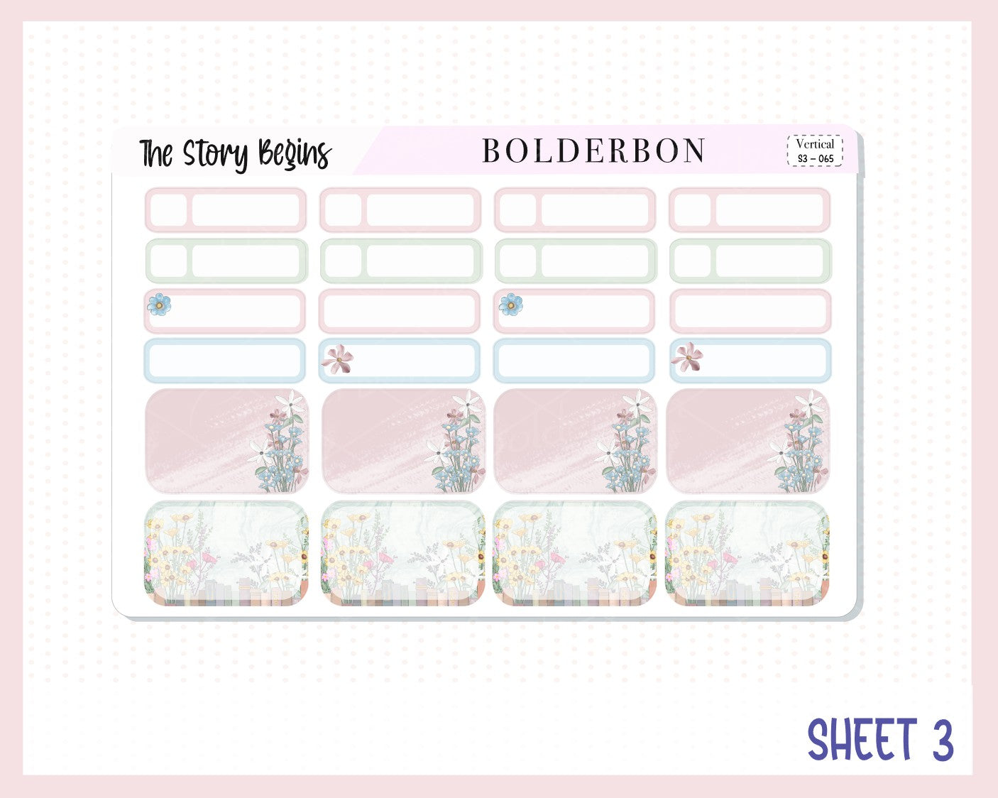 THE STORY BEGINS || 7x9 Vertical Planner Sticker Kit