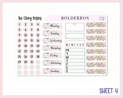 THE STORY BEGINS || 7x9 Vertical Planner Sticker Kit