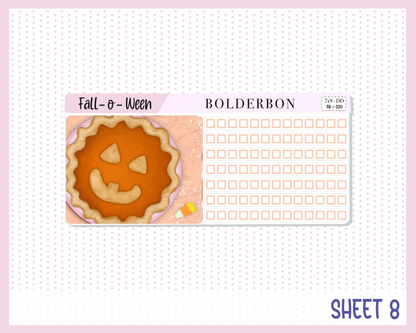 FALL O' WEEN "7x9 Daily Duo" || Weekly Planner Sticker Kit for Erin Condren