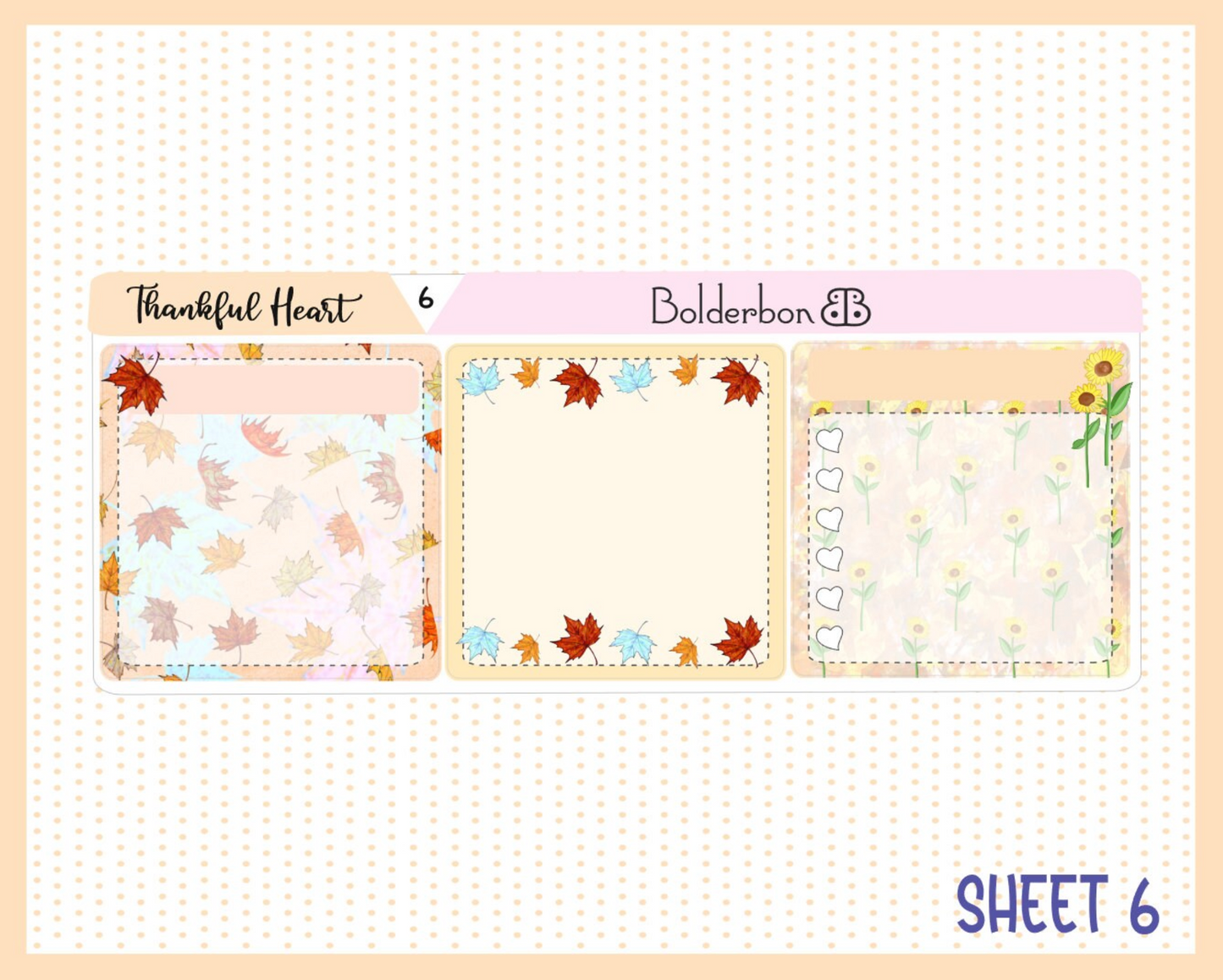 THANKFUL HEART || A5 Daily Duo Planner Sticker Kit