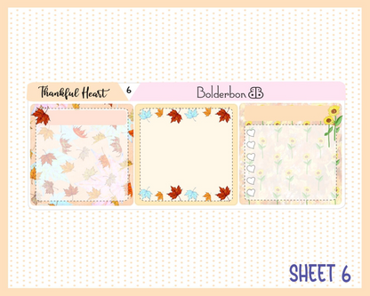 THANKFUL HEART || A5 Daily Duo Planner Sticker Kit