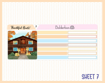 THANKFUL HEART || A5 Daily Duo Planner Sticker Kit