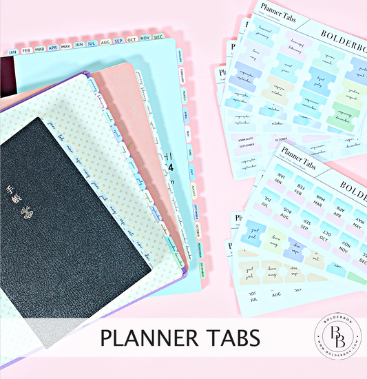 PLANNER TABS Laminated|| Choose your color, font and size
