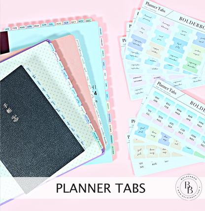 COLORFUL PLANNER TABS || Choose your color, font and size