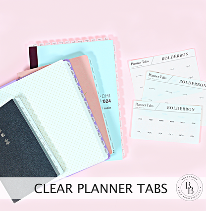 CLEAR PLANNER TABS || Choose your font and size