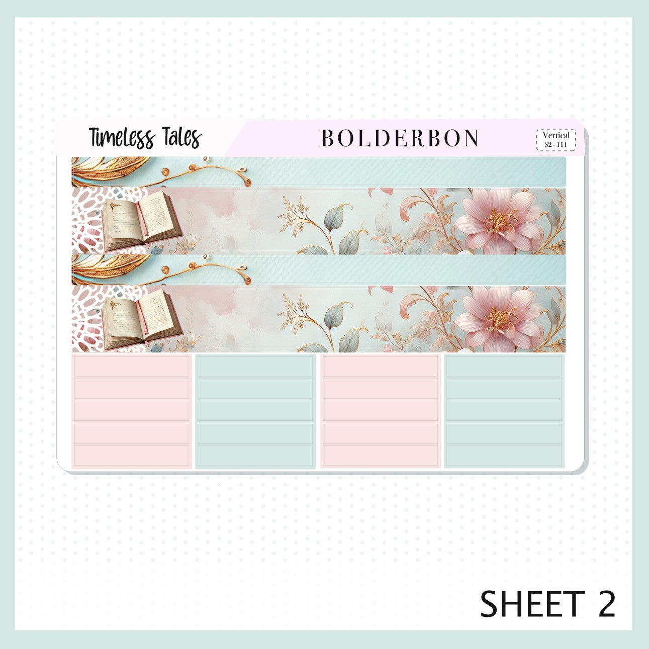 TIMELESS TALES || 7x9 Vertical Planner Sticker Kit