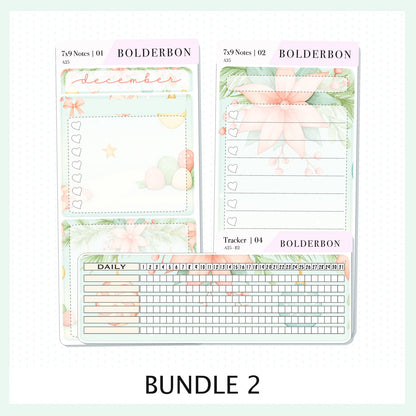 DECEMBER 7x9 Notes Kit || 2025/2026 Planner Sticker Kit for Erin Condren Planners, Festive Christmas Planner Stickers, Holiday Pastel Vibe