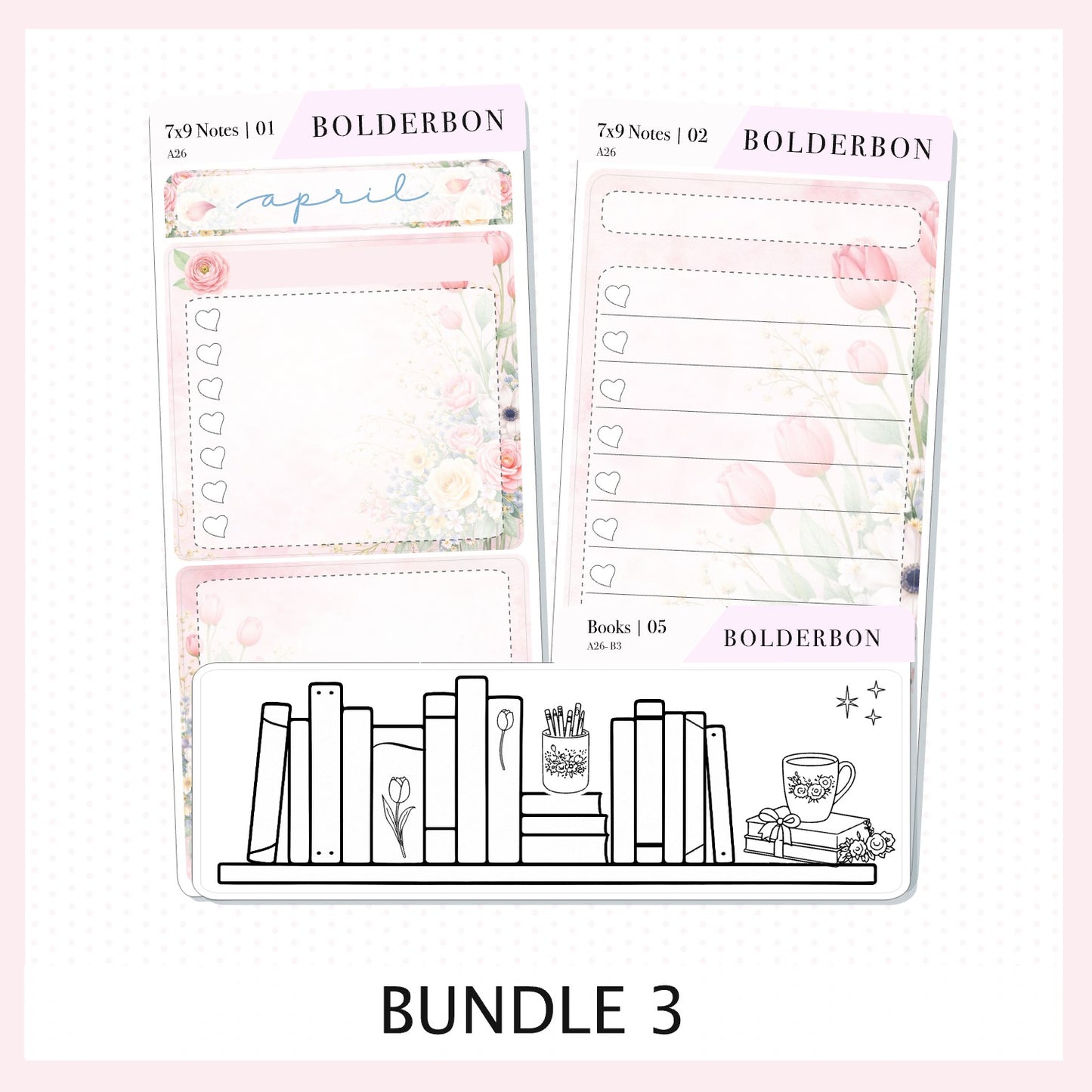 APRIL 7x9 Notes Kit || Hello Spring Planner Sticker Kit for Erin Condren Planners