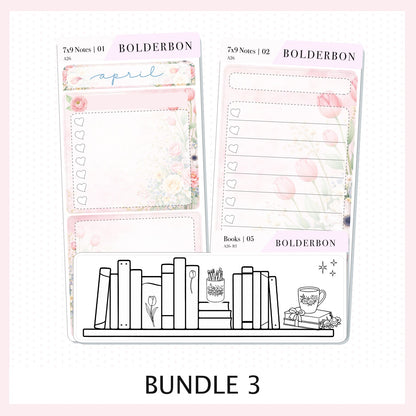 APRIL 7x9 Notes Kit || Hello Spring Planner Sticker Kit for Erin Condren Planners