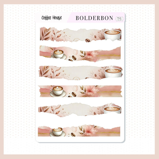 COFFEE HOUSE || Washi Journal Stickers