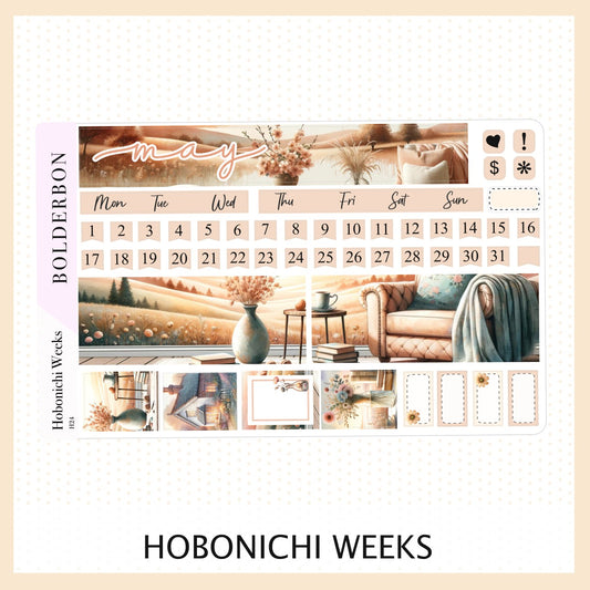 MAY Hobonichi Weeks || Monthly Planner Stickers, Cottage Charm