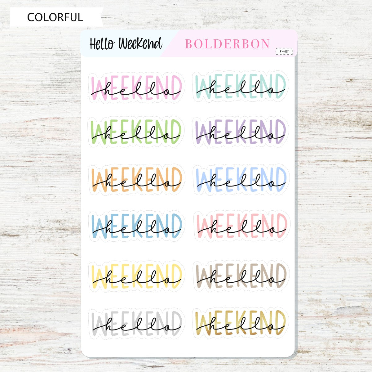 Good Weekend Stickers HELLO WEEKEND || Planner Stickers – Bolderbon