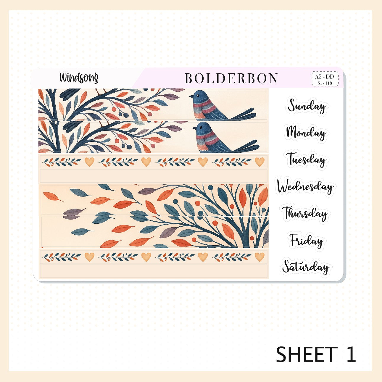WINDSONG A5 Daily Duo || Planner Sticker Kit