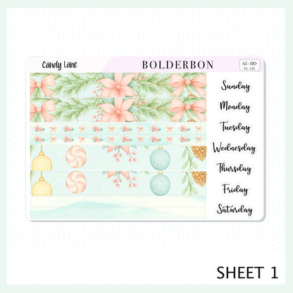 CANDY LANE A5 Daily Duo || Planner Sticker Kit