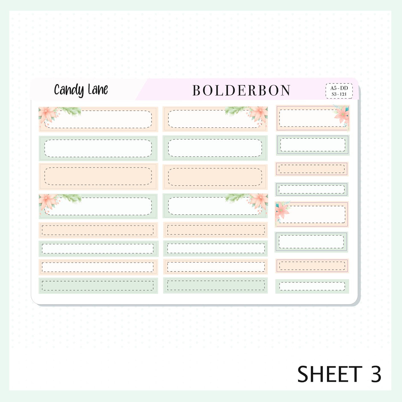 CANDY LANE A5 Daily Duo || Planner Sticker Kit