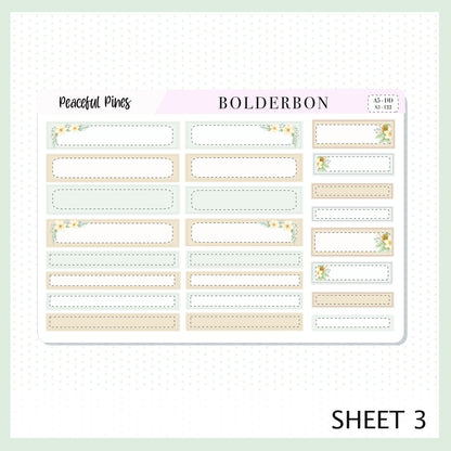 PEACEFUL PINES A5 Daily Duo || EC Planner Sticker Kit