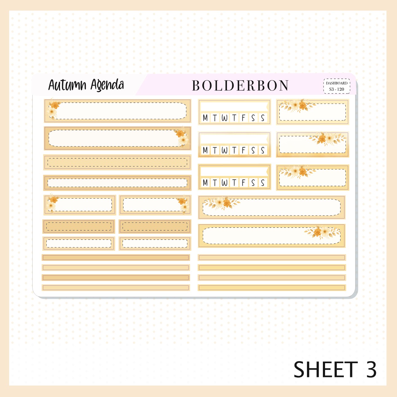 AUTUMN AGENDA Erin Condren Dashboard Sticker kit || Cozy Planning Theme, Fall Floral Planner Stickers, Autumn Aesthetic Vibe