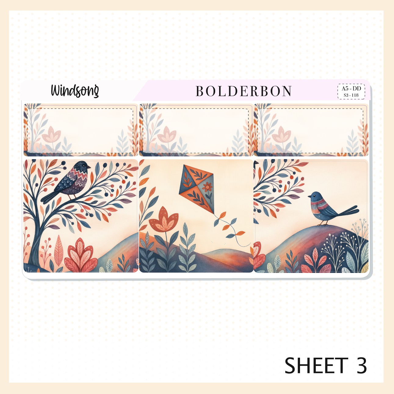 WINDSONG A5 Daily Duo || Planner Sticker Kit