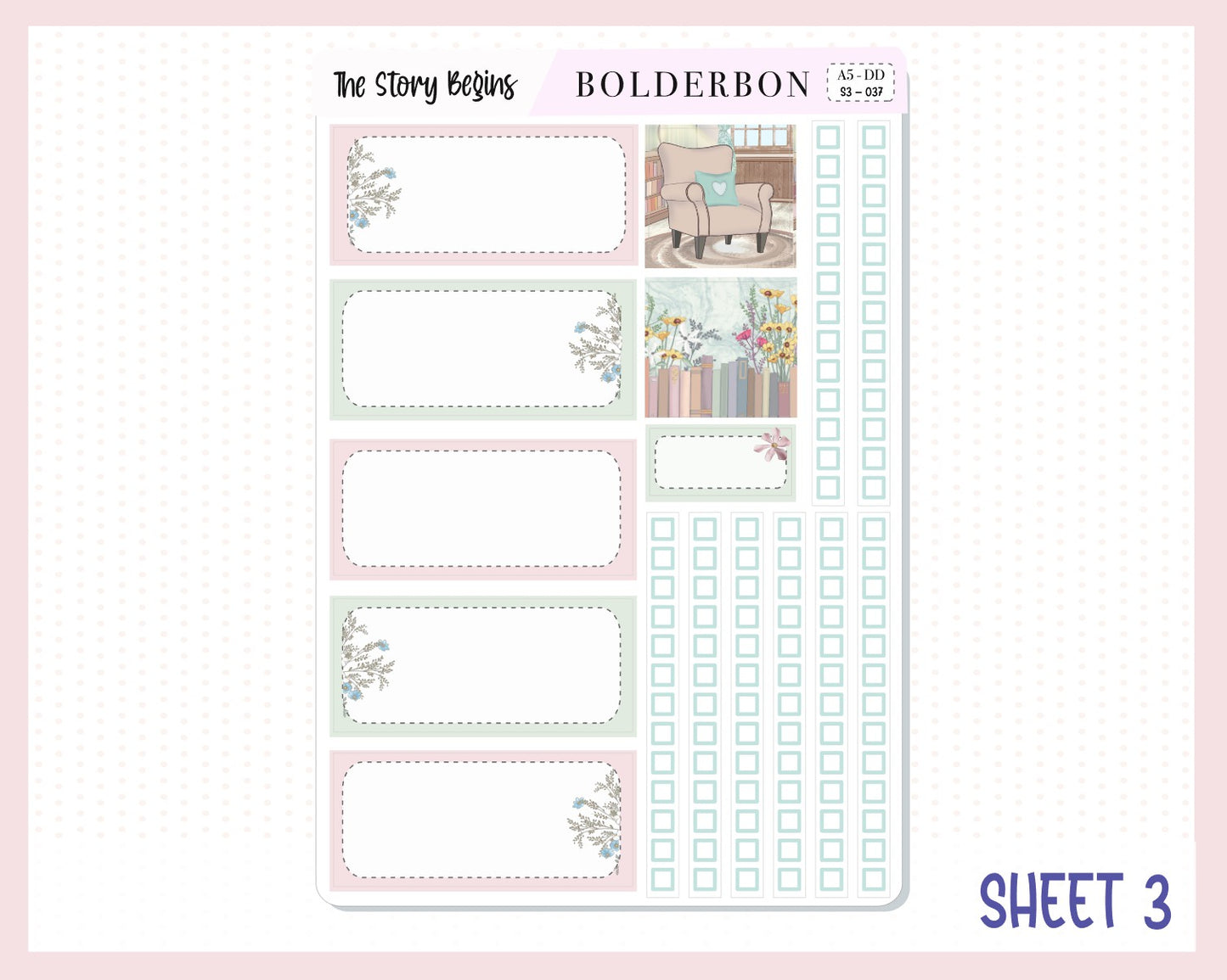 THE STORY BEGINS || A5 Daily Duo Planner Sticker Kit