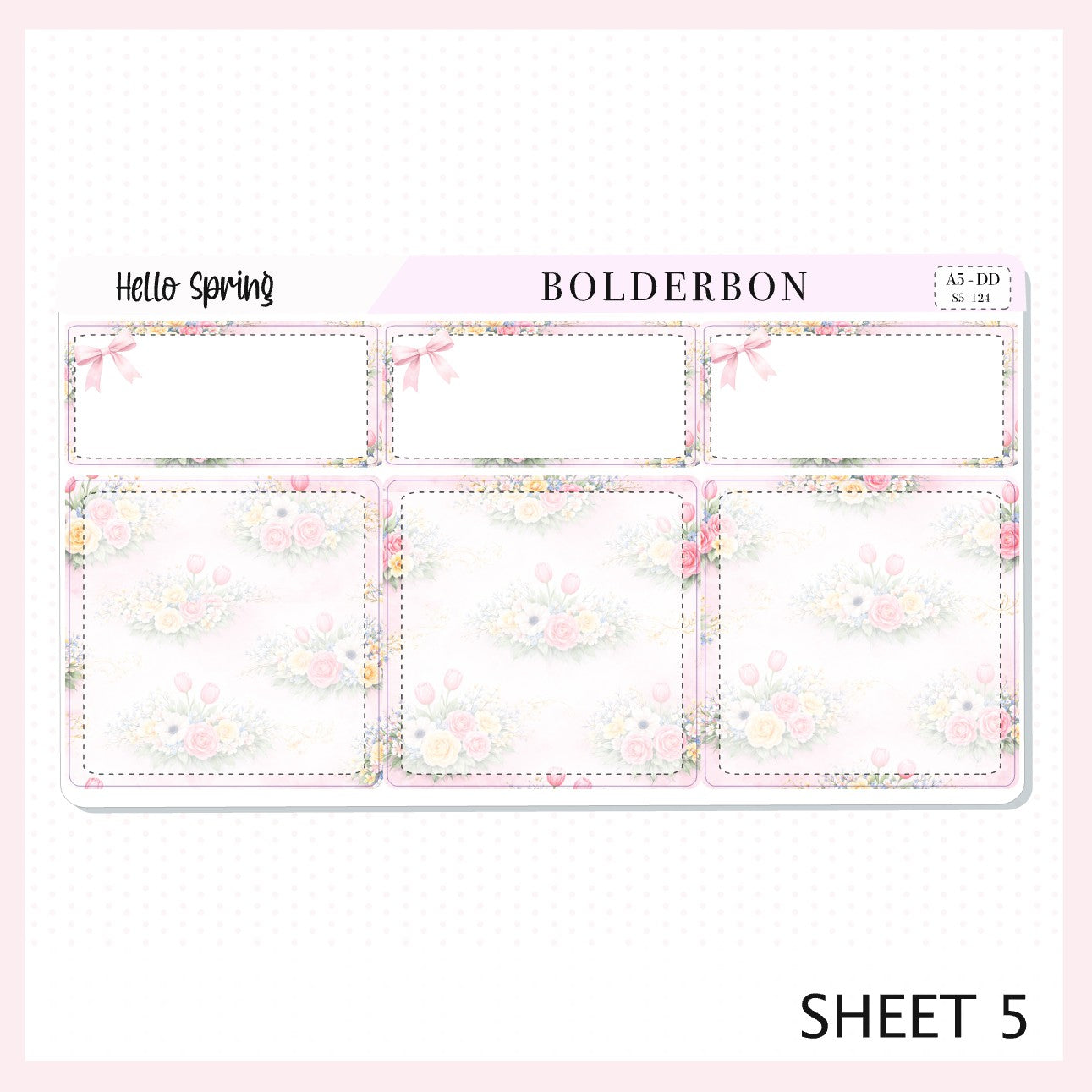 HELLO SPRING A5 Daily Duo || EC Planner Sticker Kit