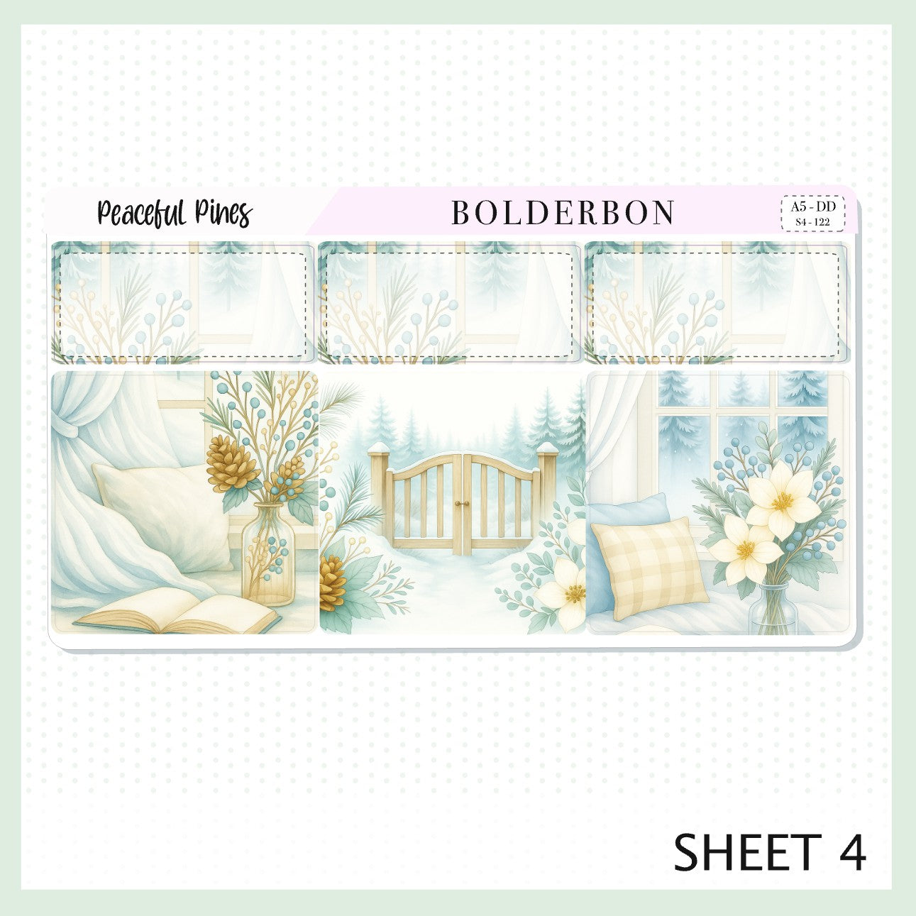 PEACEFUL PINES A5 Daily Duo || EC Planner Sticker Kit