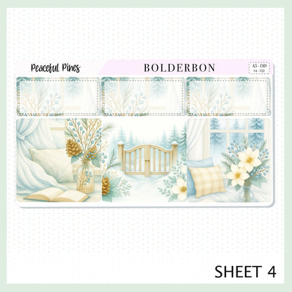 PEACEFUL PINES A5 Daily Duo || EC Planner Sticker Kit