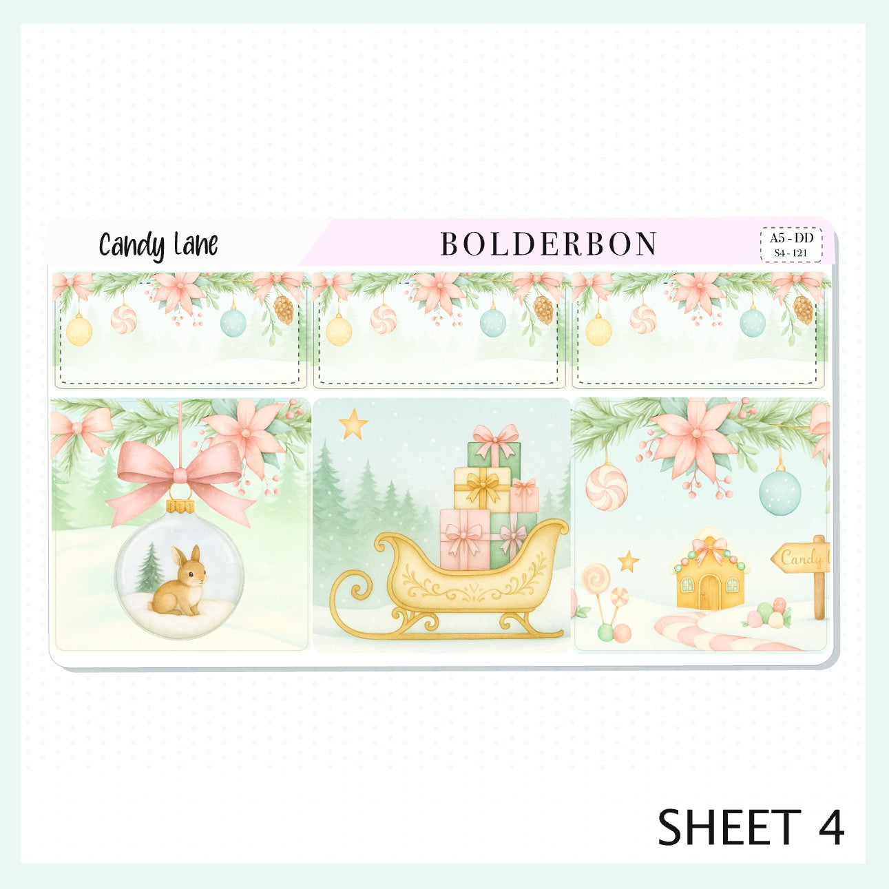 CANDY LANE A5 Daily Duo || Planner Sticker Kit