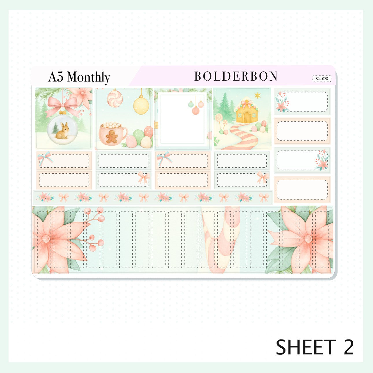 DECEMBER A5 MONTHLY KIT || Planner Stickers for Erin Condren