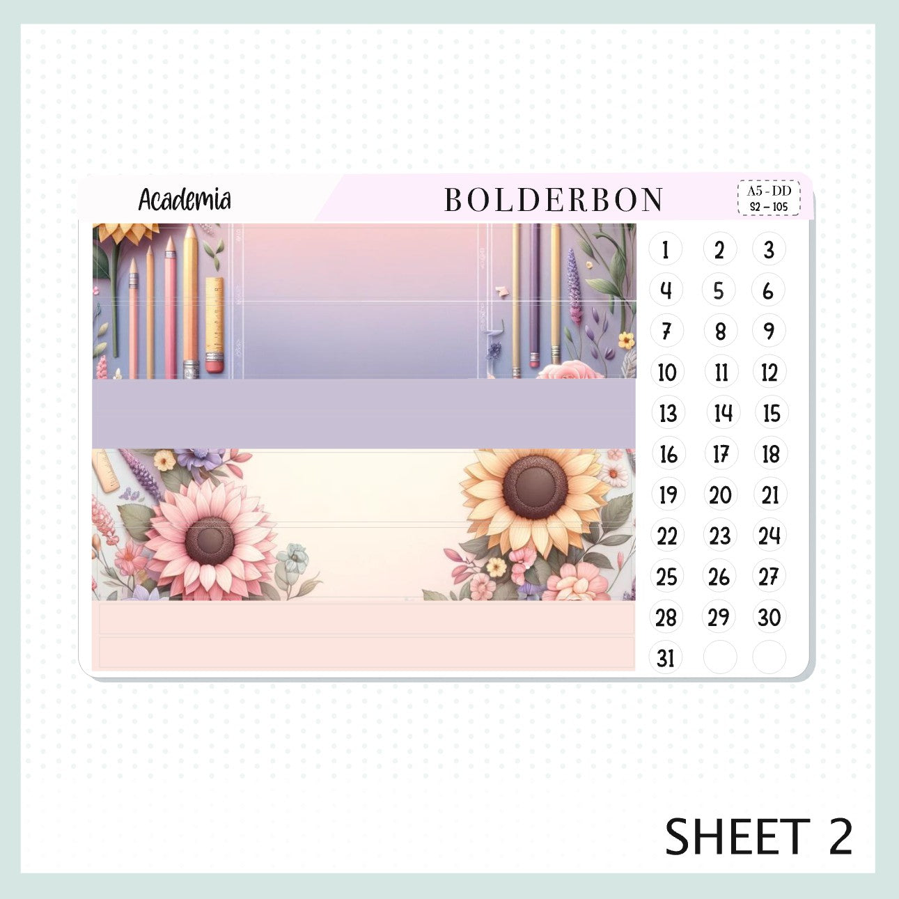 ACADEMIA || A5 Daily Duo Planner Sticker Kit