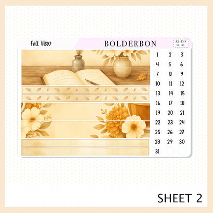 FALL VIEW A5 Daily Duo || Planner Sticker Kit