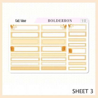 FALL VIEW A5 Daily Duo || Planner Sticker Kit