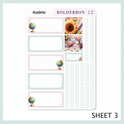 ACADEMIA || A5 Daily Duo Planner Sticker Kit