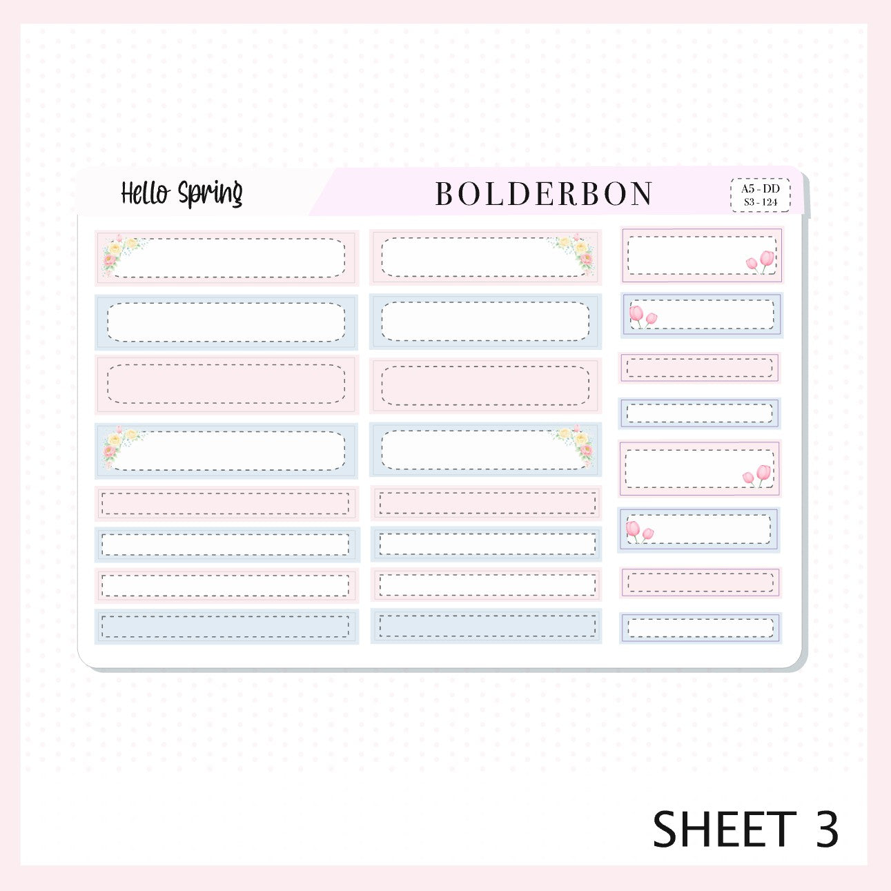 HELLO SPRING A5 Daily Duo || EC Planner Sticker Kit