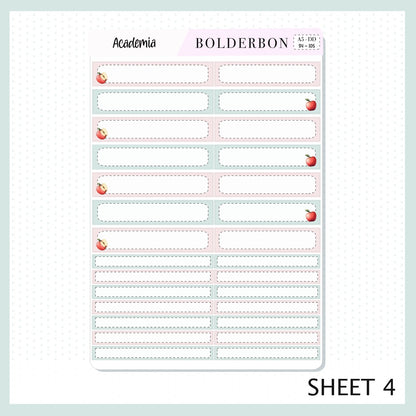 ACADEMIA || A5 Daily Duo Planner Sticker Kit