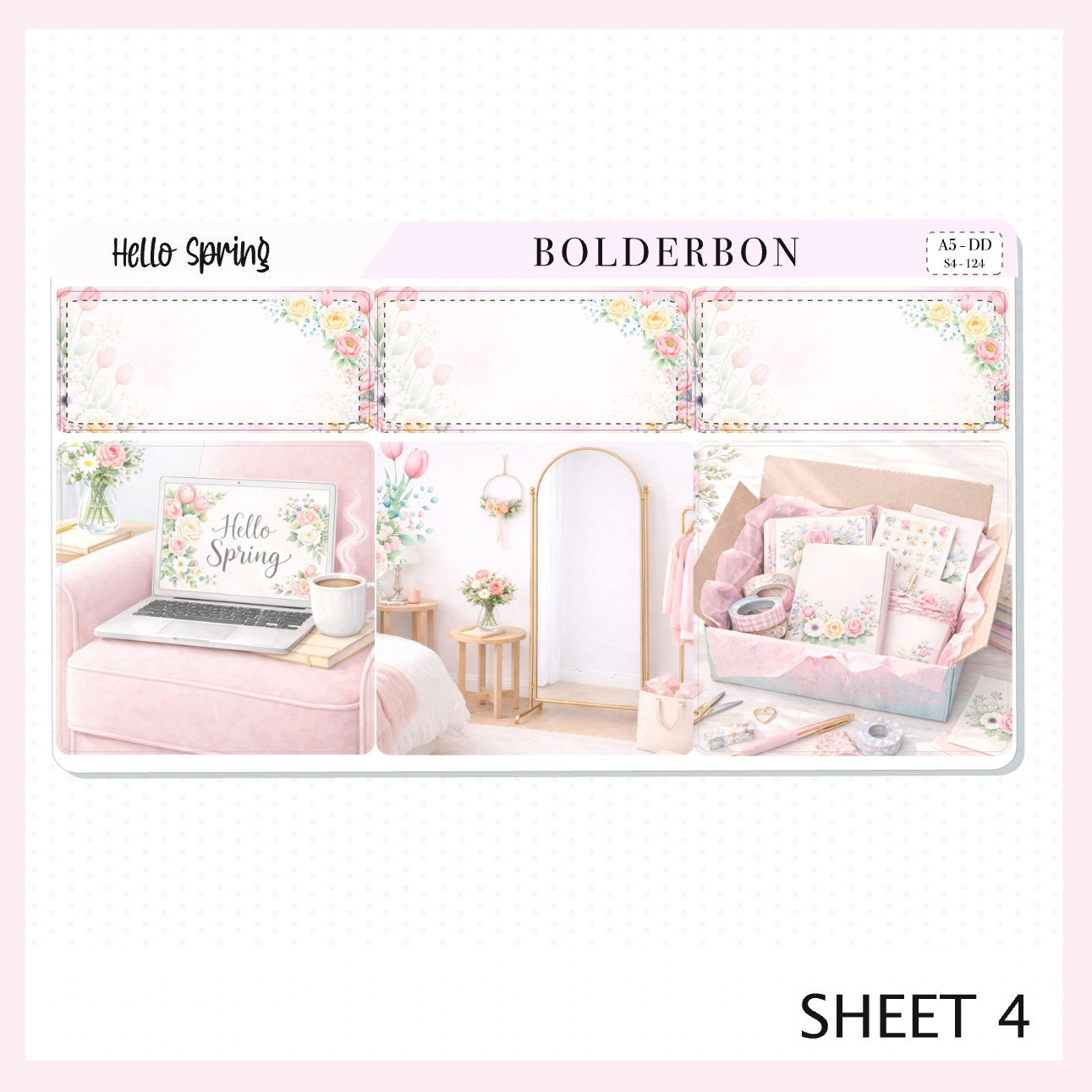 HELLO SPRING A5 Daily Duo || EC Planner Sticker Kit