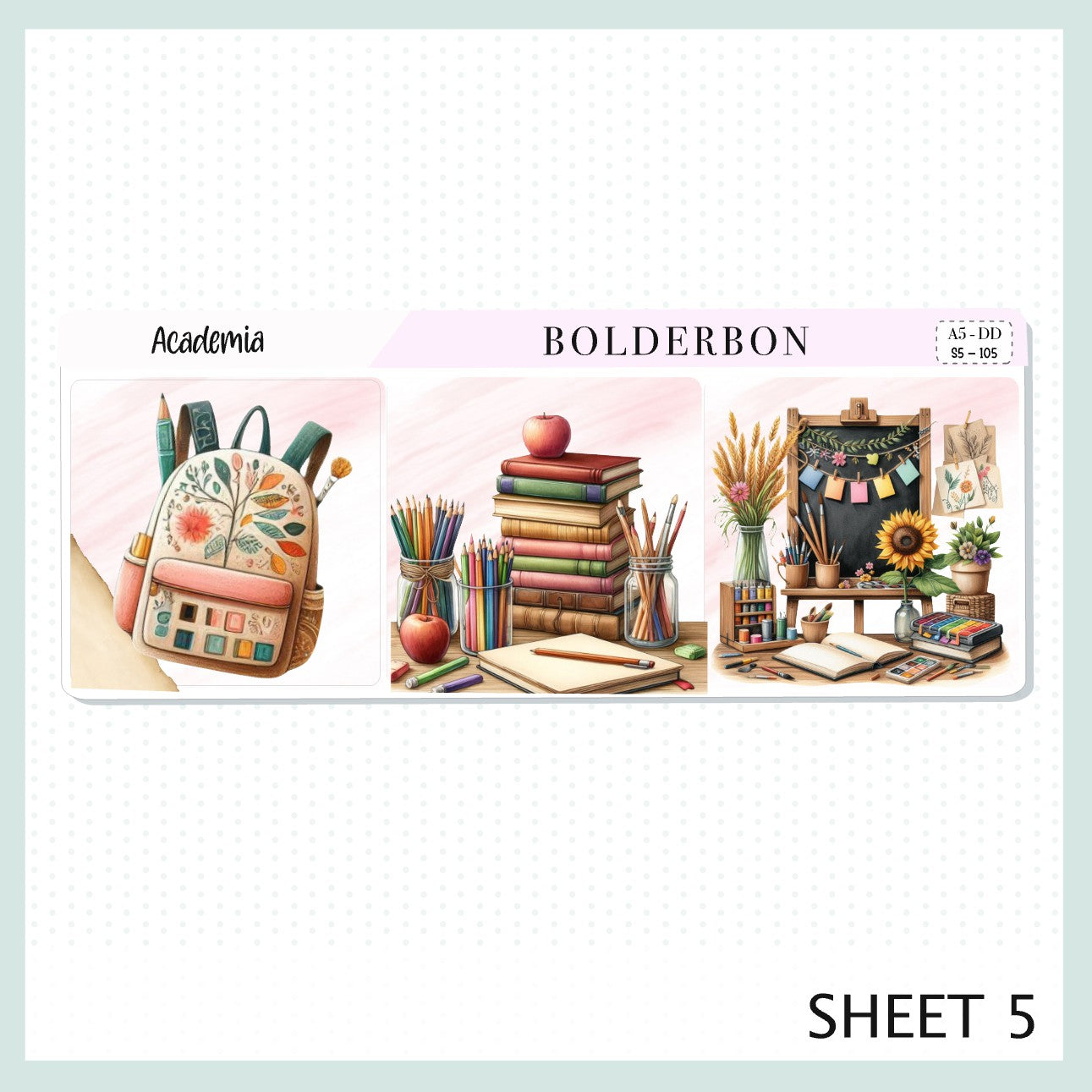 ACADEMIA || A5 Daily Duo Planner Sticker Kit