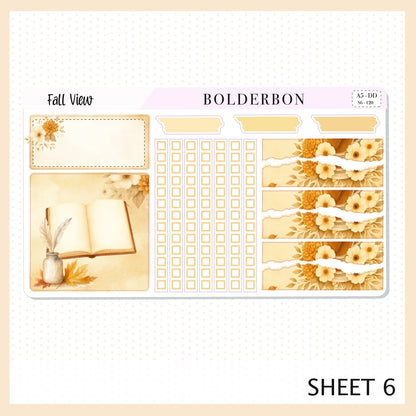 FALL VIEW A5 Daily Duo || Planner Sticker Kit