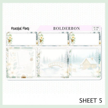 PEACEFUL PINES A5 Daily Duo || EC Planner Sticker Kit