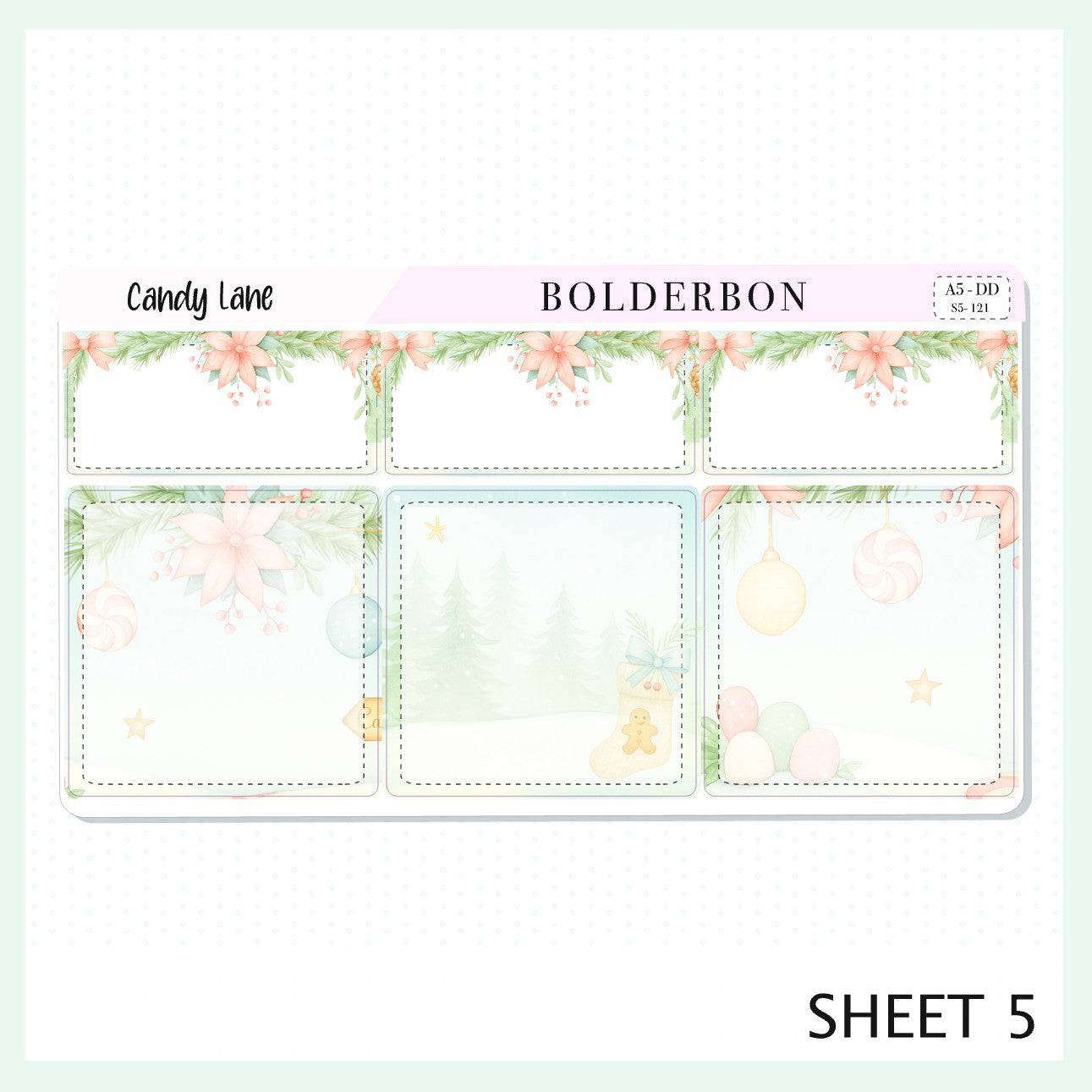 CANDY LANE A5 Daily Duo || Planner Sticker Kit