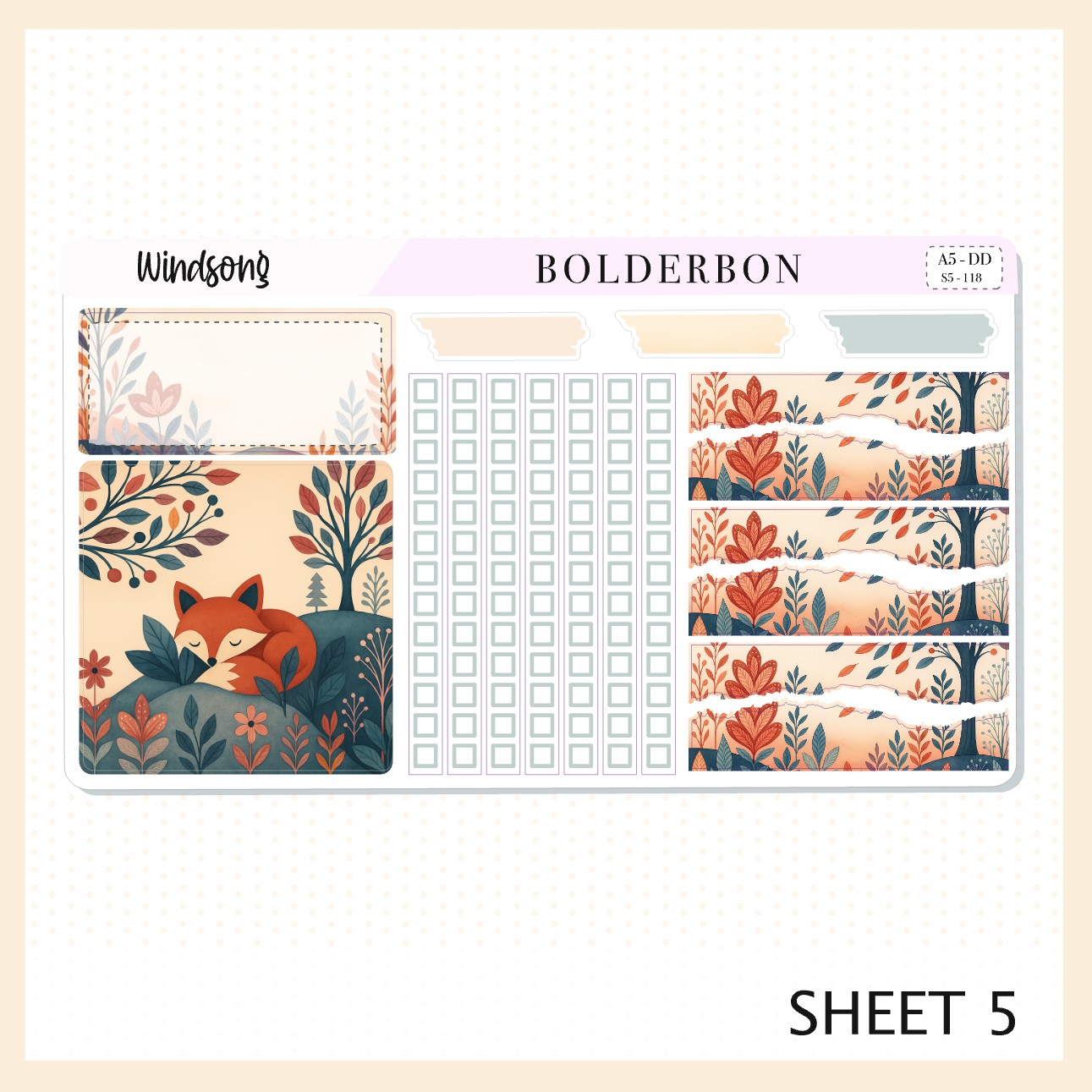 WINDSONG A5 Daily Duo || Planner Sticker Kit