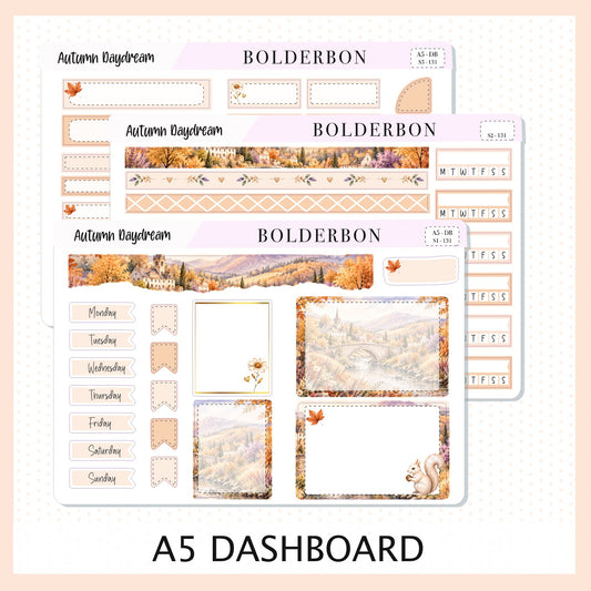 Autumn Daydream • A5 Weekly Dashboard Kit