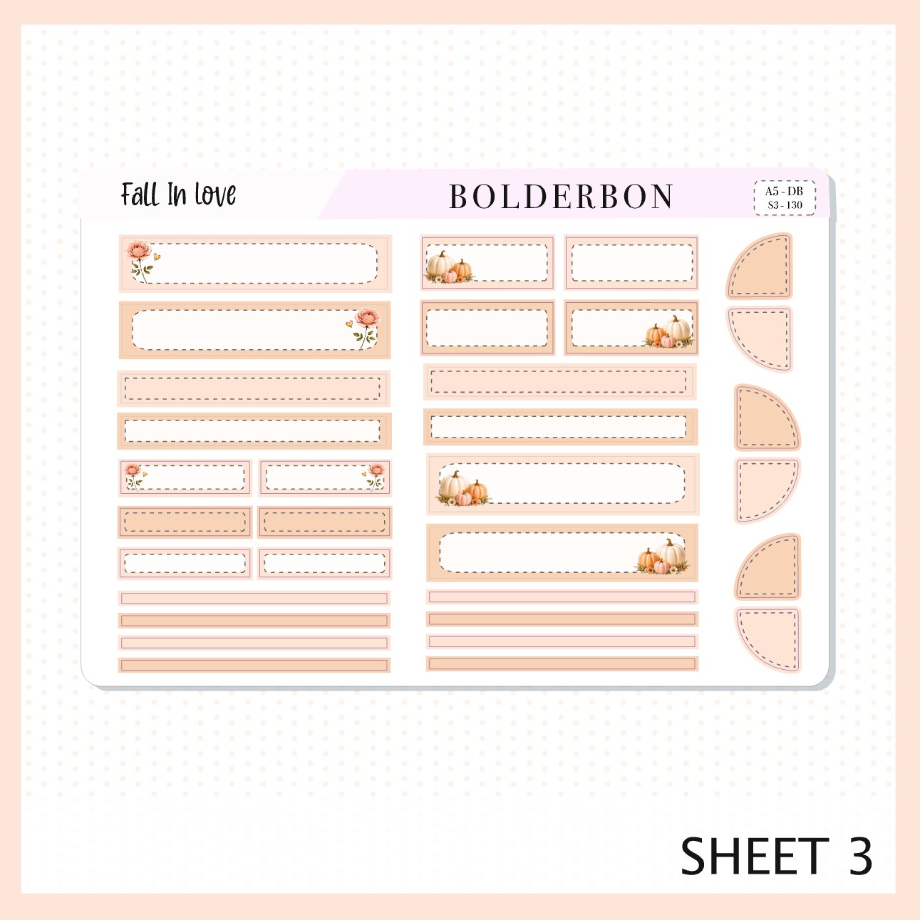 Fall In Love • A5 Weekly Dashboard Kit